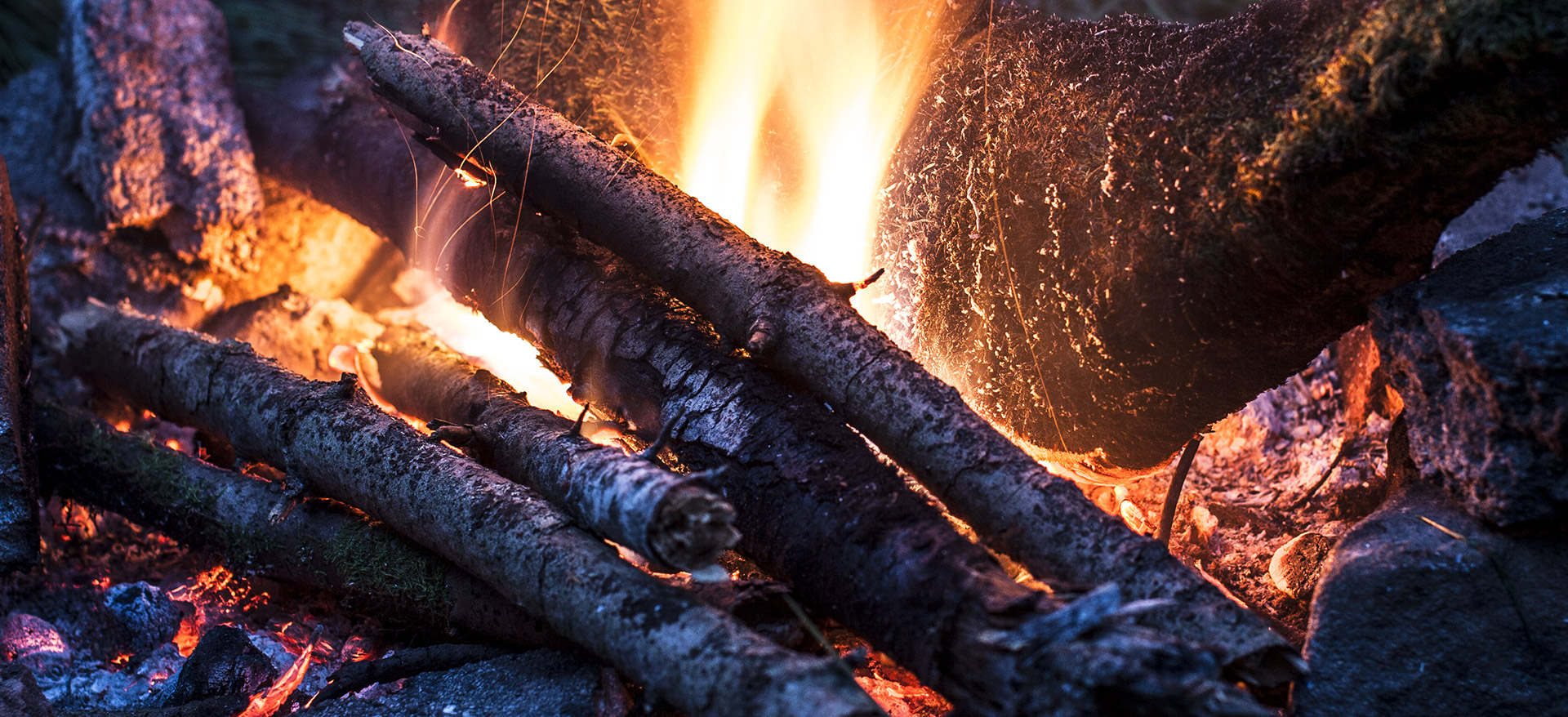 La combustion de bois de chauffage et charbon de bois dans les